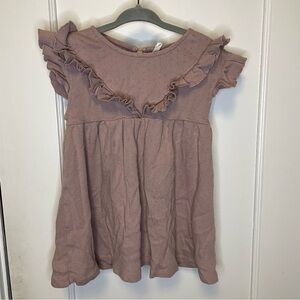 Quincy Mae Dusty Mauve Ruffle Dress